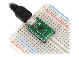 CP2104 USB-to-serial adapter carrier - in a breadboard